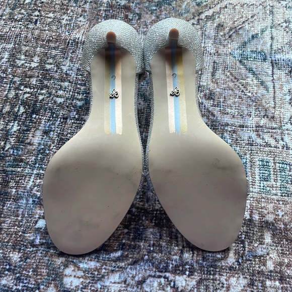 NWOT Sam Edelman Patti Ankle-Strap Sparkle Sequin Glitter Sandals - Picture 2 of 4